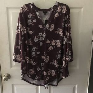 Torrid Purple Floral Tee